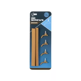 Nash Zig Screw Kit Șurub momeală Maro Set 4 buc