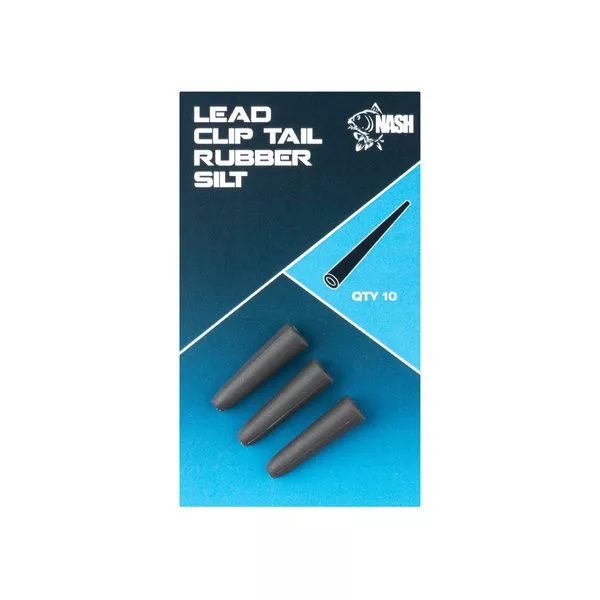 Nash Lead Clip Tail Rubber Silt Manșon de cauciuc reglabil 10 buc