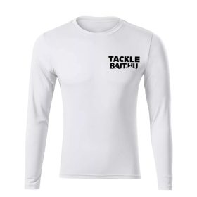 TackleBait Tricou cu mânecă lungă cu logo Alb M