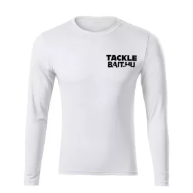 TackleBait Tricou cu Mânecă Lungă cu Logo Alb S