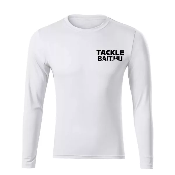 TackleBait Tricou cu Mânecă Lungă cu Logo Alb XXL
