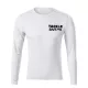 TackleBait Tricou cu Mânecă Lungă cu Logo Alb XXL
