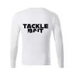 TackleBait Tricou cu Mânecă Lungă cu Logo Alb XXL