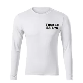 TackleBait Tricou cu mânecă lungă cu logo Alb 3XL