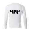 TackleBait Tricou cu mânecă lungă cu logo Alb 3XL