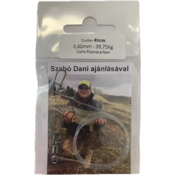 Dani Fluorocarbon Forfac Știucă 0,80mm 39,75kg 40cm