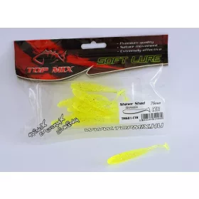 Top Mix Shiner Shad Chartreuse 7,6cm Momeală Plastic 10buc