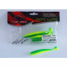   Top Mix Shiner Shad Green-Yellow Chartreuse 10,0cm Momeală Plastic 6 buc