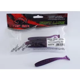 Top Mix Shiner Shad Purple Red 10,0cm Momeală Plastic 6 buc