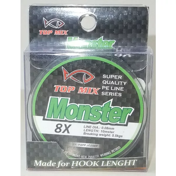 Top Mix X8 Monster 0,08mm 10m Fir împletit pentru forfac