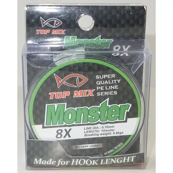 Top Mix X8 Monster 0,10mm 10m Fir împletit pentru forfac