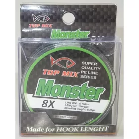 Top Mix X8 Monster 0,14mm 10m Fir împletit pentru forfac