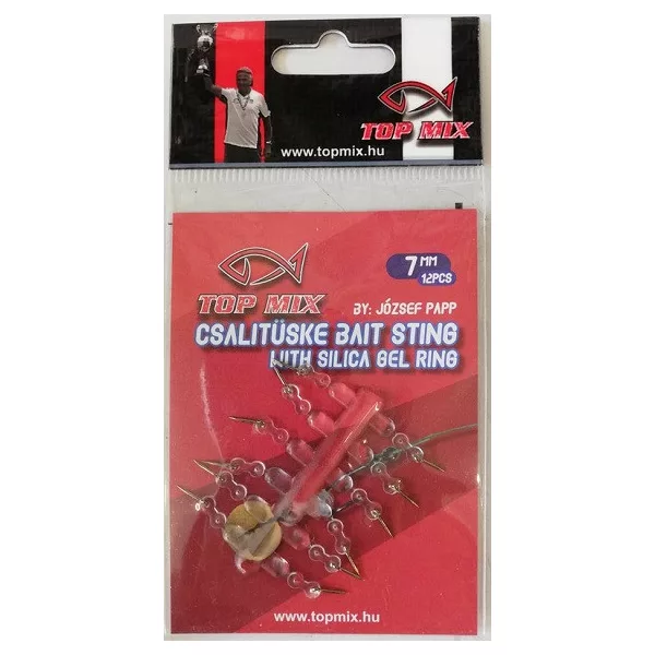 Top Mix Spin pentru Nădit 7mm, pe Forfac cu Fir de Păr din Silicon, 12 bucăți