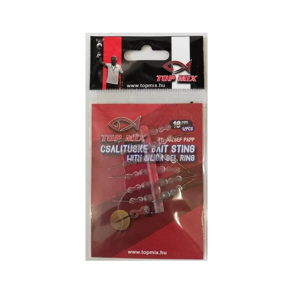 Top Mix Spin pentru Nădit 10mm, pe Forfac cu Fir de Păr din Silicon, 12 bucăți