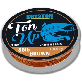   Kriston Ton Up Catfish Braid 85lb 10m 1.51mm Fir textil pentru forfac - Maro închis