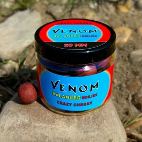   Feedermánia Venom Balanced Boilies Crazy Cherry 20mm Momeală de cârlig scufundătoare
