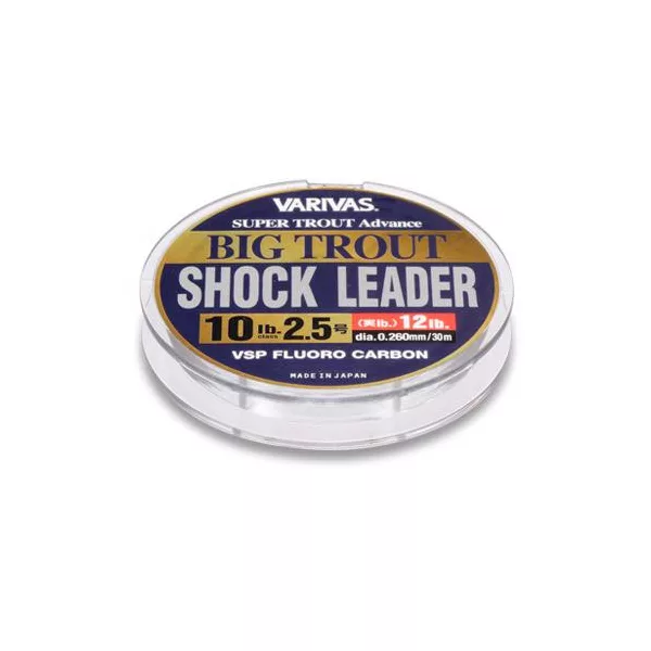 Varivas Big Trout ShockLeader Fluorocarbon VSP 30m 0,285mm 12lb Fir de lider fluorocarbon