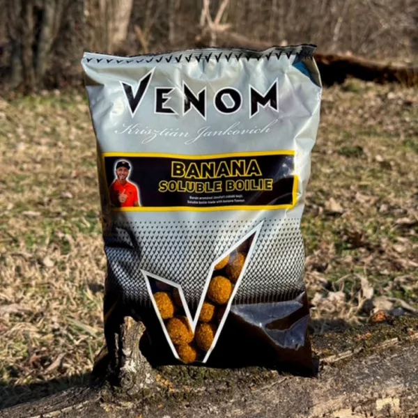 Venom Soluble Boilie 20mm Banana Boilies Solubile 900gr