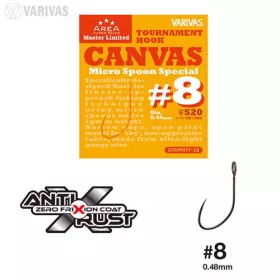   Cârlig Fără Barbă Varivas Super Trout Area Tournament Canvas #8 Micro Spoon Special 15 bucăți