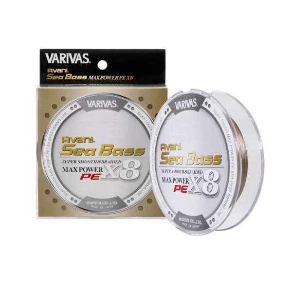 Varivas Sea Bass Max Power PE X8 150m #1,2 24,1lb Status Gold Fir de pescuit împletit