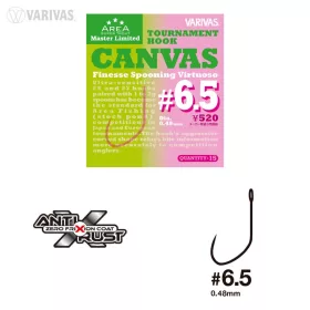   Cârlig Fără Barbă Varivas Super Trout Area Tournament Canvas #6,5 Finesse Spooning Virtuoso 15 bucăți