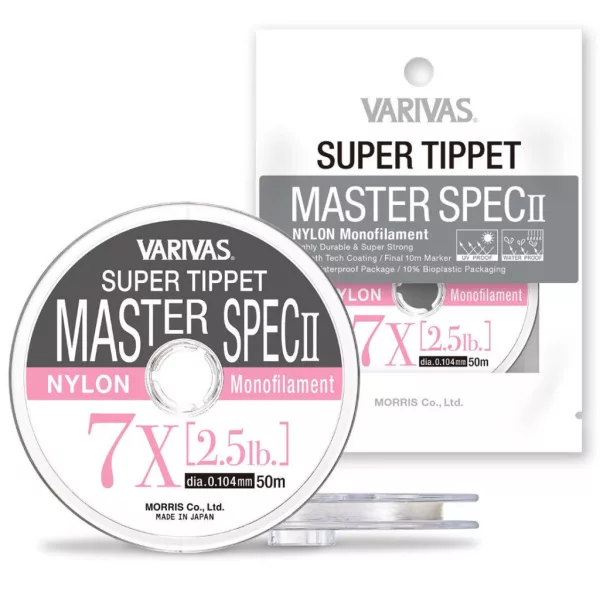 Varivas Super Tippet Master Spec ll Nailon 4X 50m 0,165mm 5,1lb Monofilament Fly Fishing