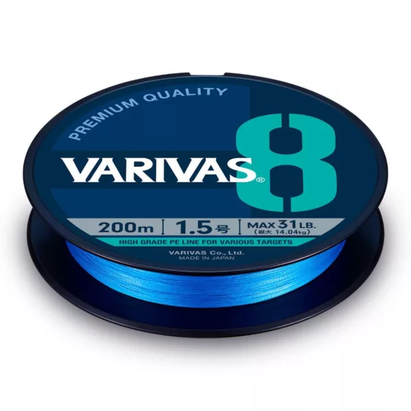 Varivas PE 8 Blue Edition 150m #1,0 0,165mm 20lb Fluo Ocean Blue Fir Principal Împletit