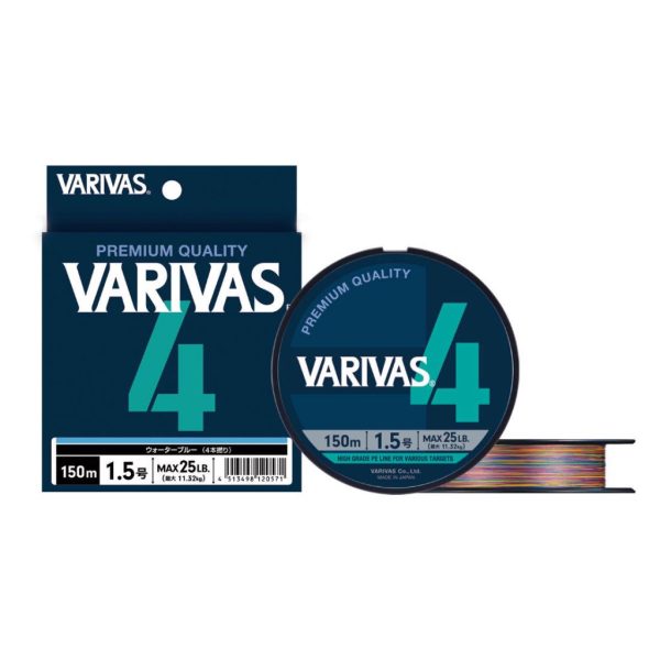 Varivas PE 4 Marking Edition 300m #3,0 0,285mm 43lb Vivid 5 Color Fir Principal Împletit