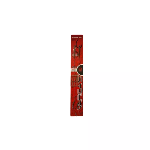 Vargas Krank Rig SR.2 8 Füles, Szakállas Fonott 20cm Előkötött Horog 2db