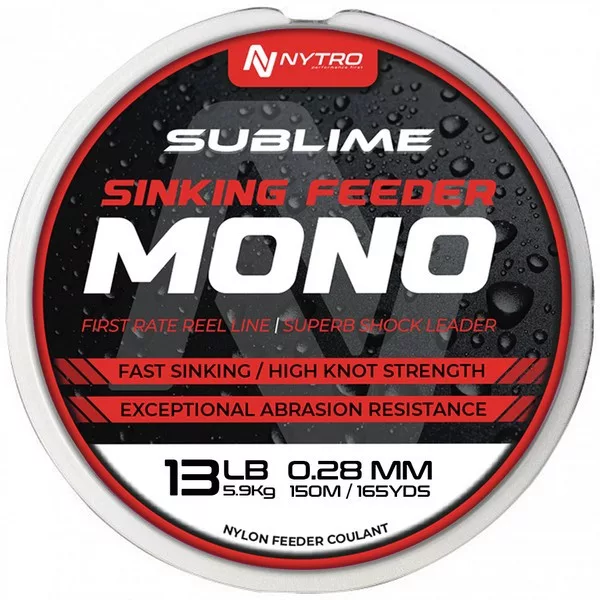 Nytro Sublime Sinking Feeder 0,16mm 150m Fir principal monofilament
