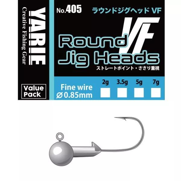 Yarie 405 Round VF Fine Wire 1/0 2,0gr Cap Jig 10buc