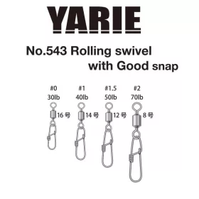 Yarie 543 Good Snap 50lb 1,5 Vârf rotativ 6 buc