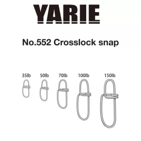 Yarie 552 Crosslock Snap 70lb Agrafa 9buc