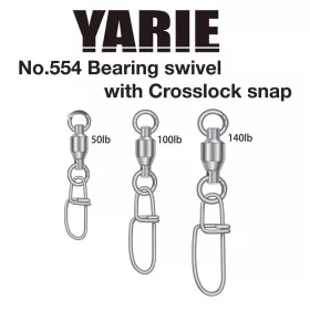 Yarie 554 Crosslock Bearing Swivel 50lb Vârtej 3buc