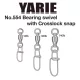 Yarie 554 Crosslock Bearing Swivel 50lb Vârtej 3buc