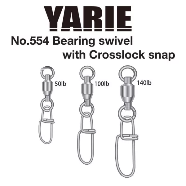Yarie 554 Crosslock Bearing Swivel 140lb Agrafă 3db