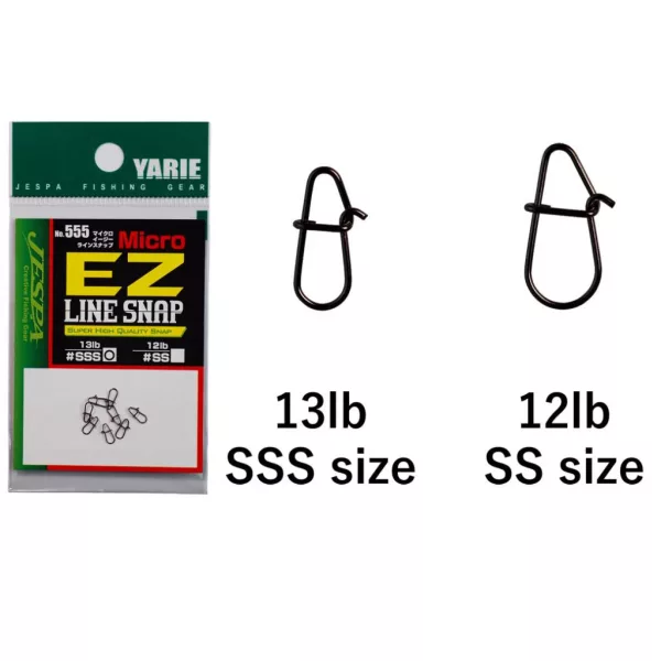 Yarie 555 Micro Ez Line Snap 13lb SSS Agrafă 8 buc