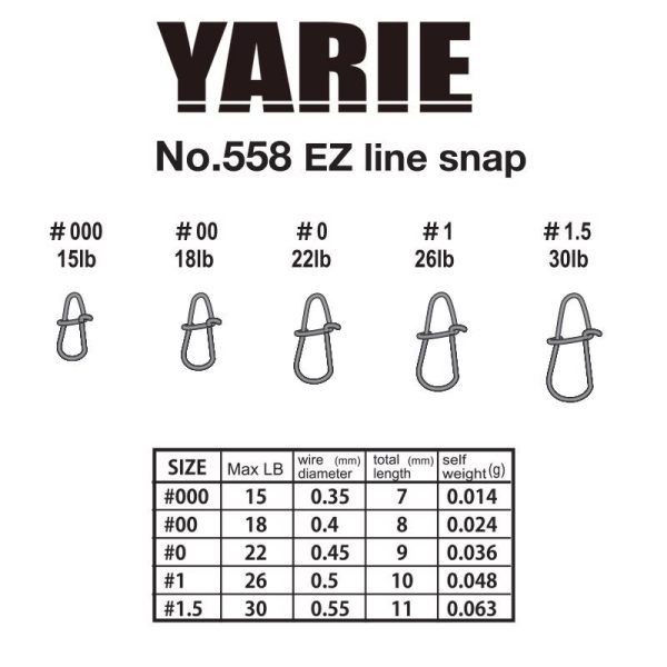 Yarie 558 Ez Line Snap 26lb 1 Agrafe 11db