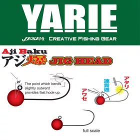 Yarie 645 Ajibaku Red 8 0,85gr Cap Jig 4buc