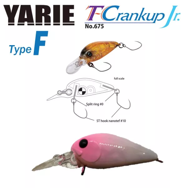 Yarie T-Crankup Jr 675 Type F 2,8cm 1,8gr C30 Matsupin Wobbler