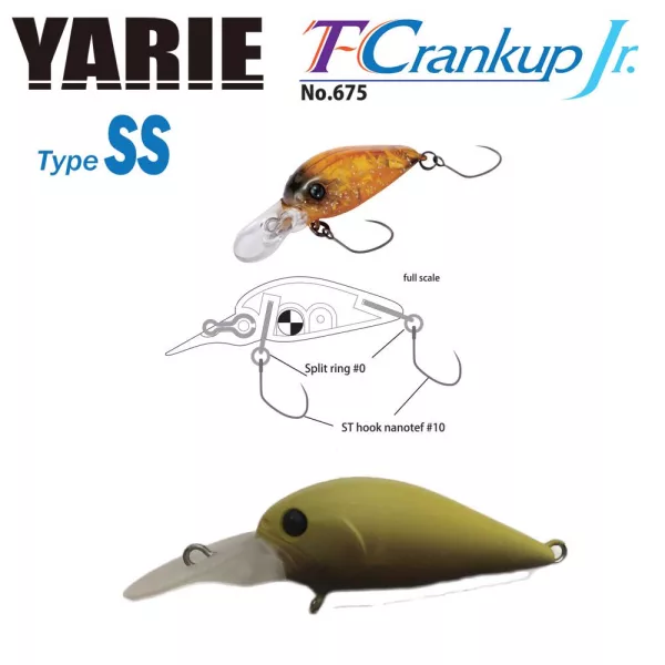 Yarie T-Crankup Jr 675 Type SS 2,8cm 2,1gr C29 Edamame Vobler