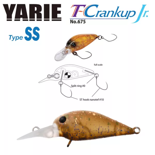 Yarie T-Crankup Jr 675 Type SS 2,8cm 2,1gr C5 Mastupele Wobbler