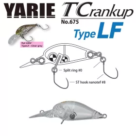 Yarie T-Crankup 675 Tip LF 3,5cm 2,6gr C1 Clear Wobbler