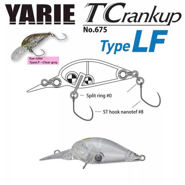 Yarie T-Crankup 675 Tip LF 3,5cm 2,6gr C1 Clear Wobbler