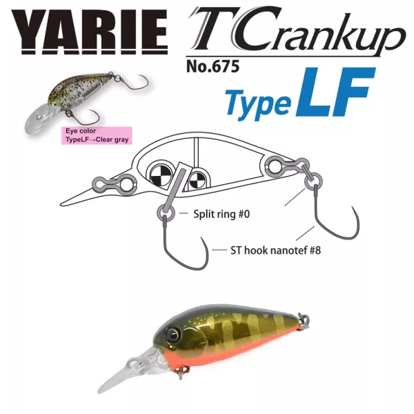 Yarie 675 T-Crankup Type LF 3,5cm 2,6gr C33 Kukorin Yamame Wobbler
