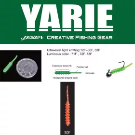   Yarie Amibaits 691 2,3cm 30F Orange/Silver Glitter Nălucă de cauciuc 14 buc