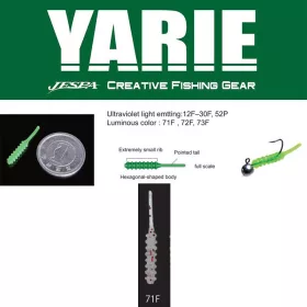   Yarie Amibaits 691 2,3cm 71F Sirasu Glow/Red Glitter Nălucă de cauciuc 14 buc