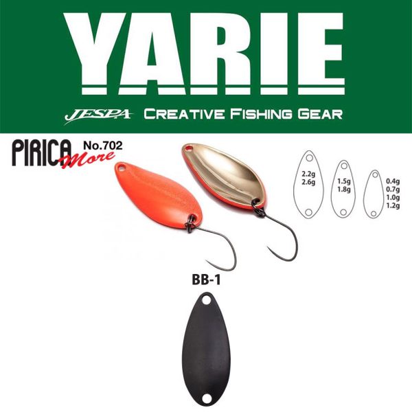 Yarie 702 Pirica More 1,0gr BB1 Black Lingură Rotativă