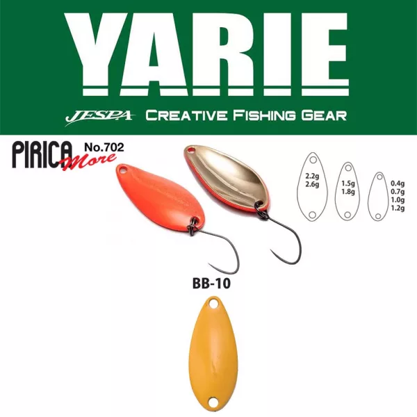 Yarie 702 Pirica More 1,0gr BB10 Mustard Lingură Rotativă