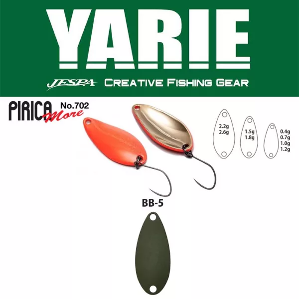 Lingură oscilantă Yarie 702 Pirica More 1,0gr BB5 Olive